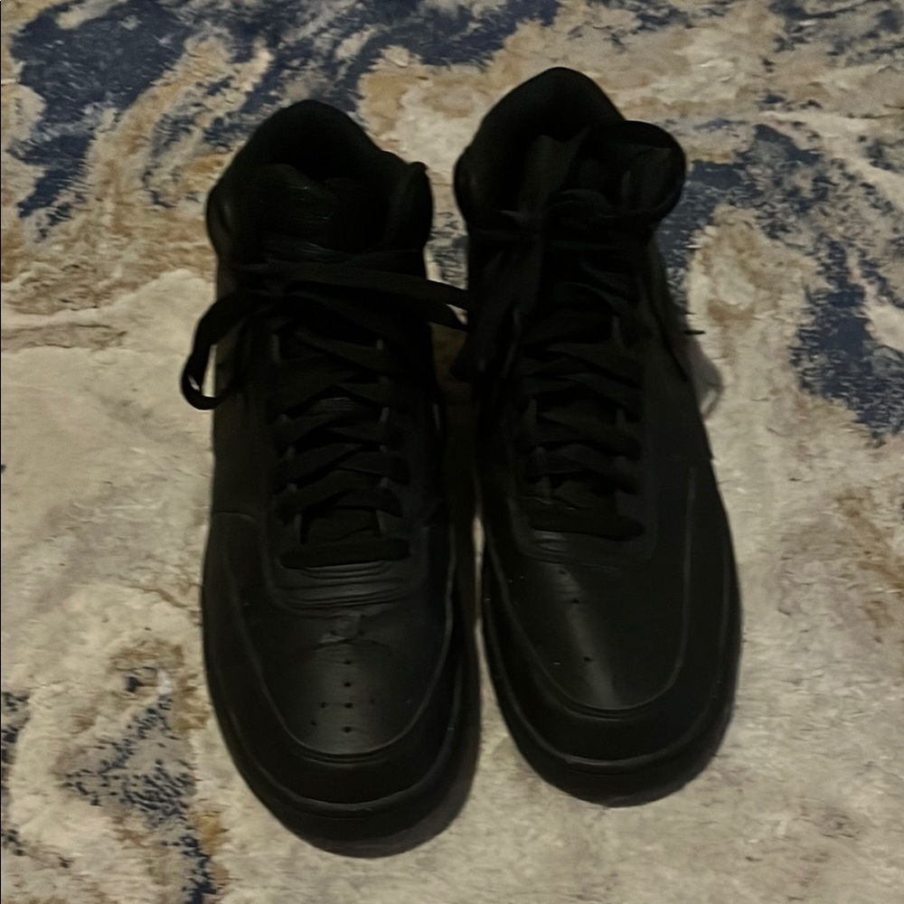Black Leather Nike Sneakers - Picture 2 of 5